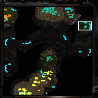 the orange spots in the top left are our observer building a base on the island, yeah he's real good manner :).